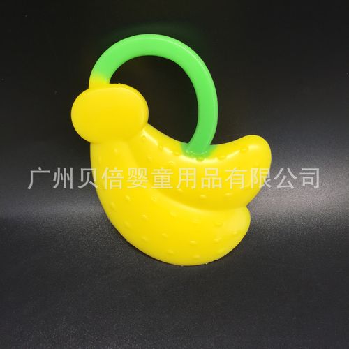 厂家直销代加工 全硅胶婴儿水果型牙胶 宝宝安全双色牙胶 批发